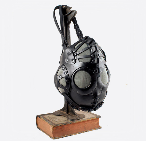 ΣΑΛΩΜΗΣ bag Black Pilot 4 Art Leather Steampunk Gas Mask