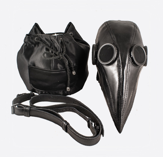 ΣΑΛΩΜΗΣ bag Black Plague Doctor Art Leather Mask