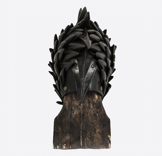 Bird Brass Beak Art Leather Mask