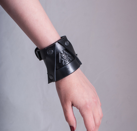 Black Leather Bracelet