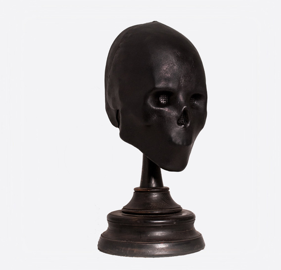 Black Skull Mummy Art Leather Mask
