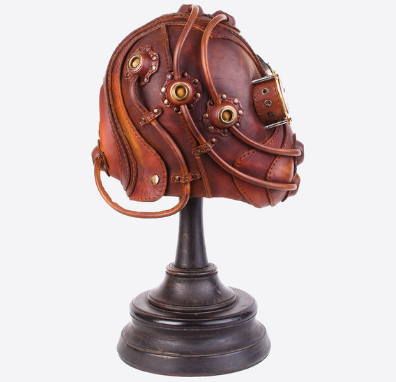Brown Leather Art Gas Mask