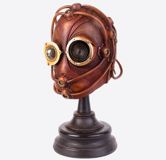 Brown Leather Art Gas Mask