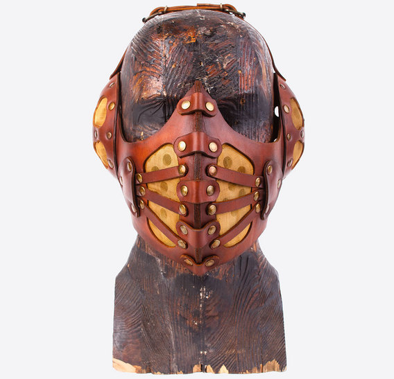 Brown Pilot 4 Art Leather Steampunk Gas Mask