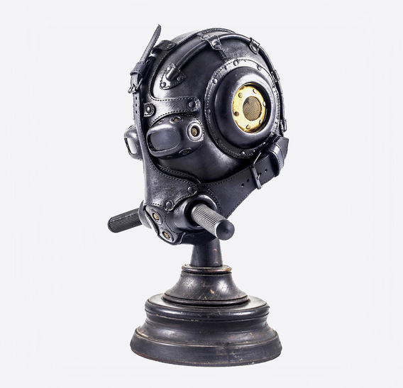 Deep Water Art Leather Gas Mask