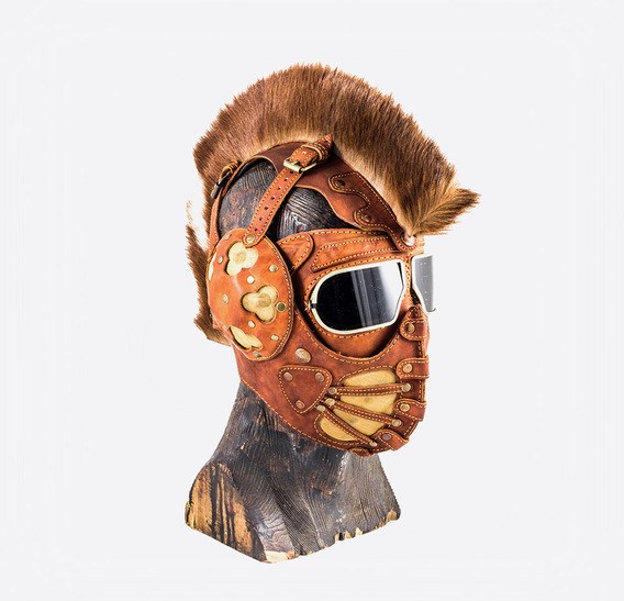 Ginger Mohawk Art Leather Mask