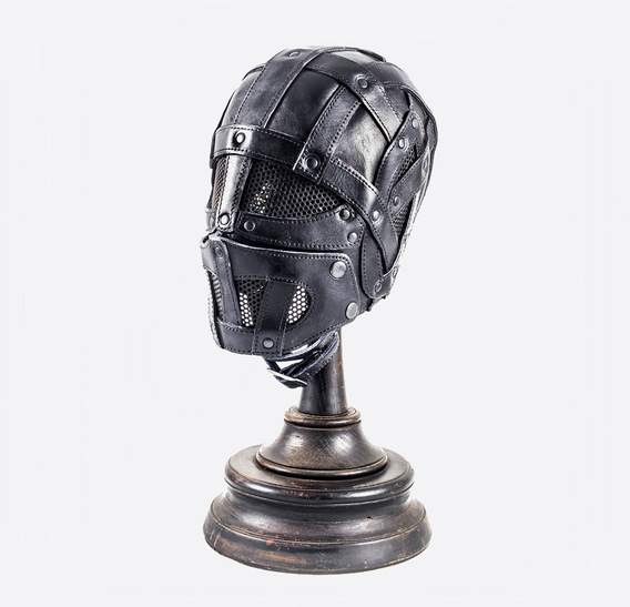 Mashrabiya Gladiator Black Art Leather Mask