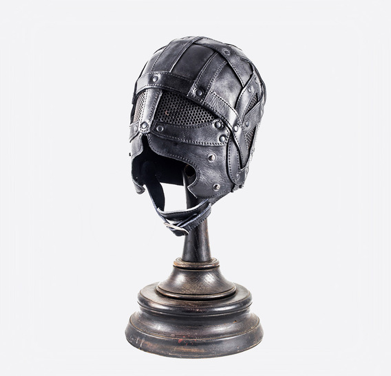 Mashrabiya Gladiator Black Art Leather Mask