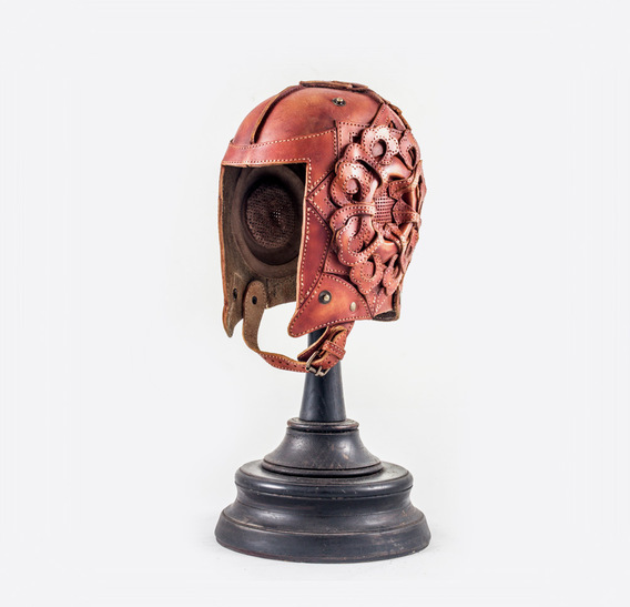 Mashrabiya Light Brown Art Leather Mask 1
