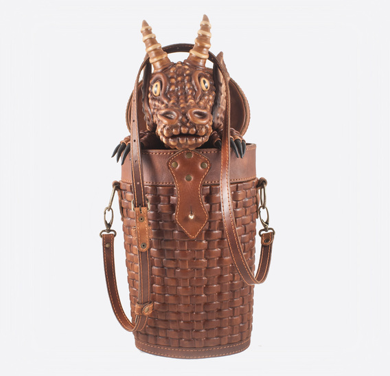 Dragon In Basket Leather Bag-Backpack