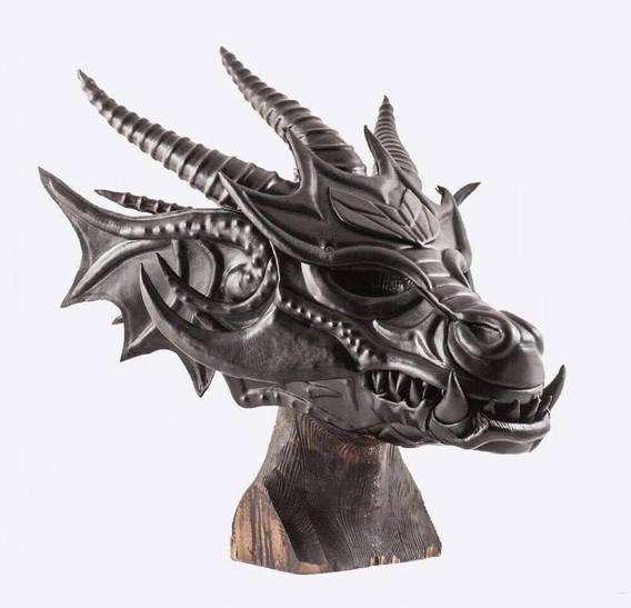 GARA Black Dragon art leather Mask