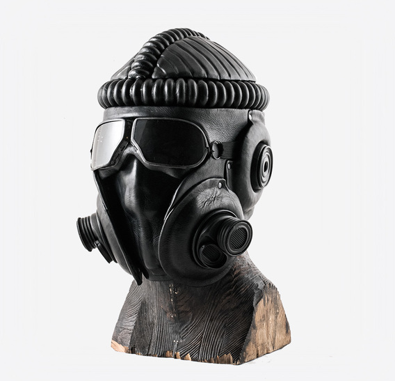 Tank Crew Commander Helm Art Leather Gas Mask