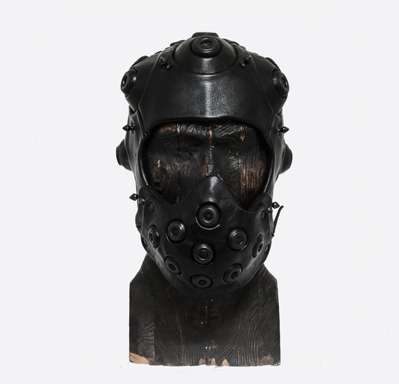 Tank Crew Loader Helm Art leather Gas mask