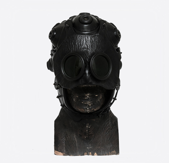 Tank Crew Loader Helm Art leather Gas mask